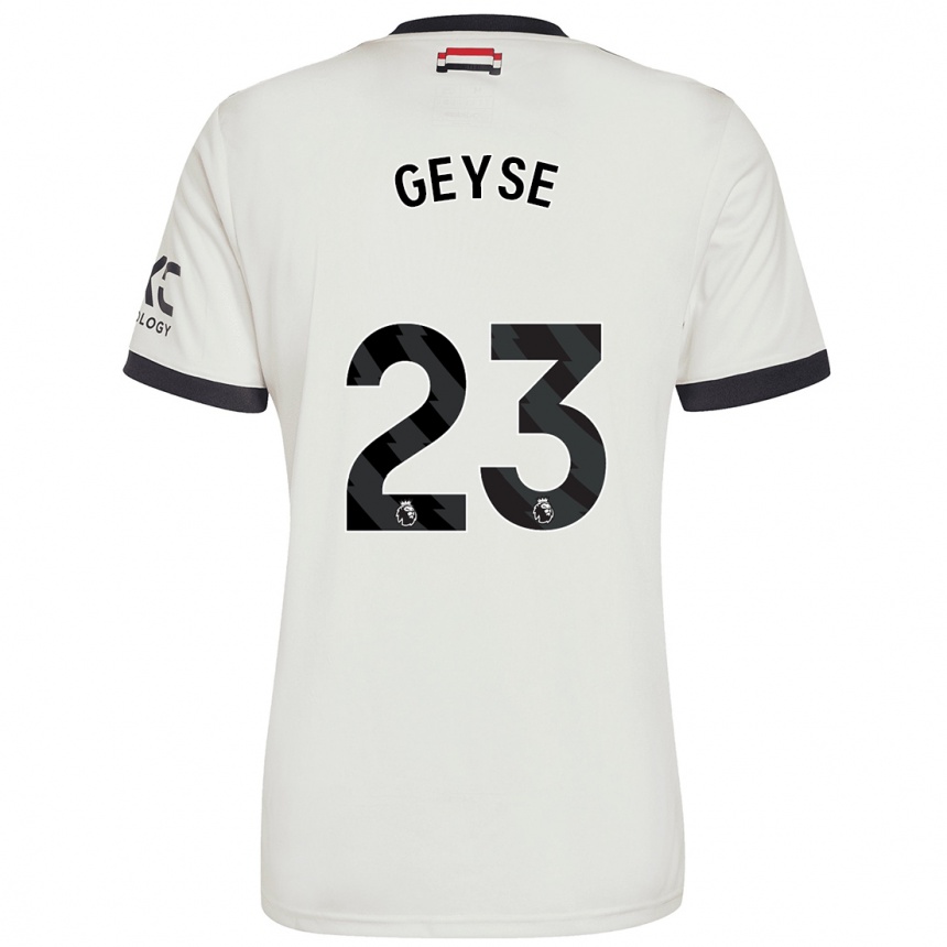 Femme Football Maillot Geyse #23 Blanc Cassé Troisieme 2024/25 Canada