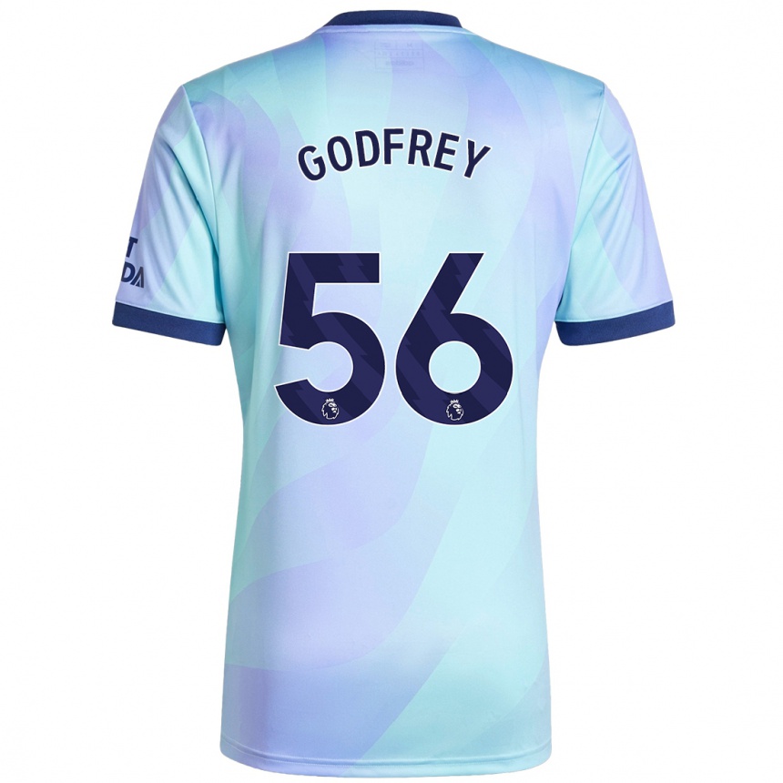 Women Football Freya Godfrey #56 Aqua Third Jersey 2024/25 T-Shirt Canada