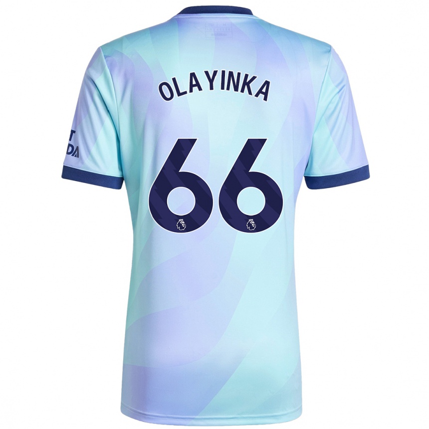 Women Football James Olayinka #66 Aqua Third Jersey 2024/25 T-Shirt Canada