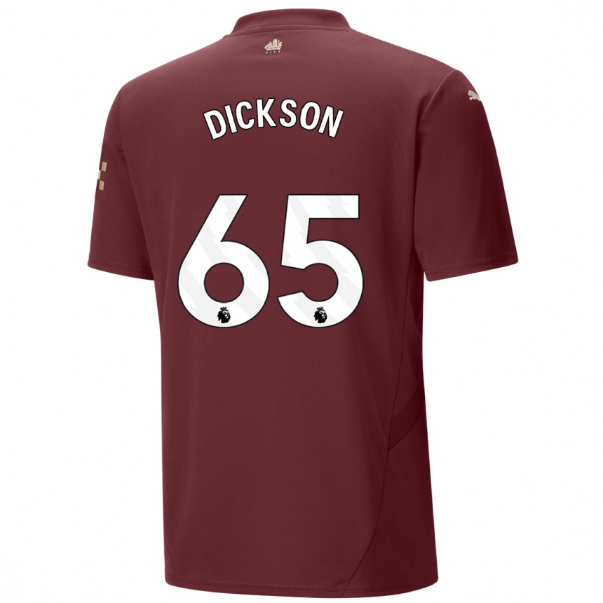 Women Football Will Dickson #65 Maroon Third Jersey 2024/25 T-Shirt Canada