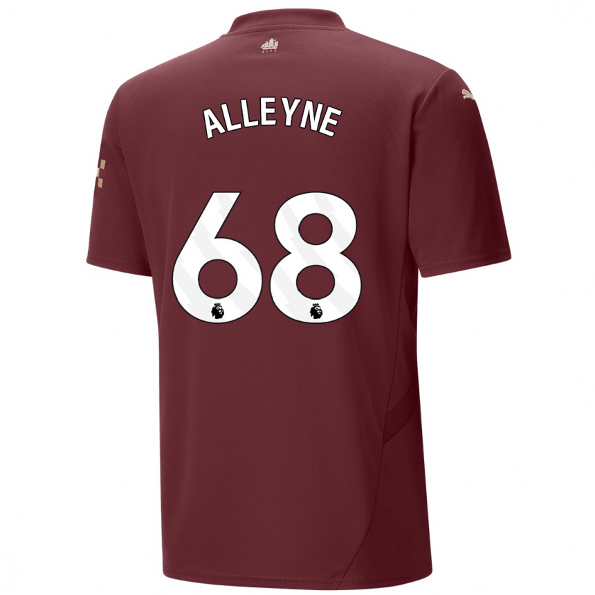 Women Football Max Alleyne #68 Maroon Third Jersey 2024/25 T-Shirt Canada