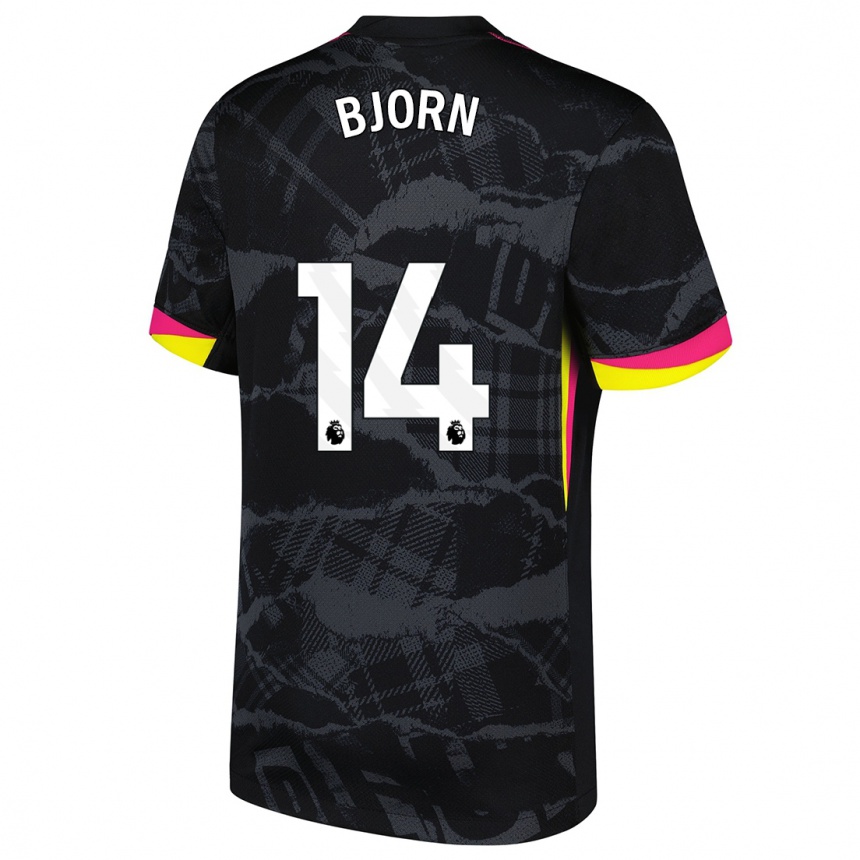 Women Football Nathalie Björn #14 Black Pink Third Jersey 2024/25 T-Shirt Canada