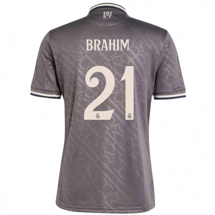 Women Football Brahim Diaz #21 Charcoal Third Jersey 2024/25 T-Shirt Canada