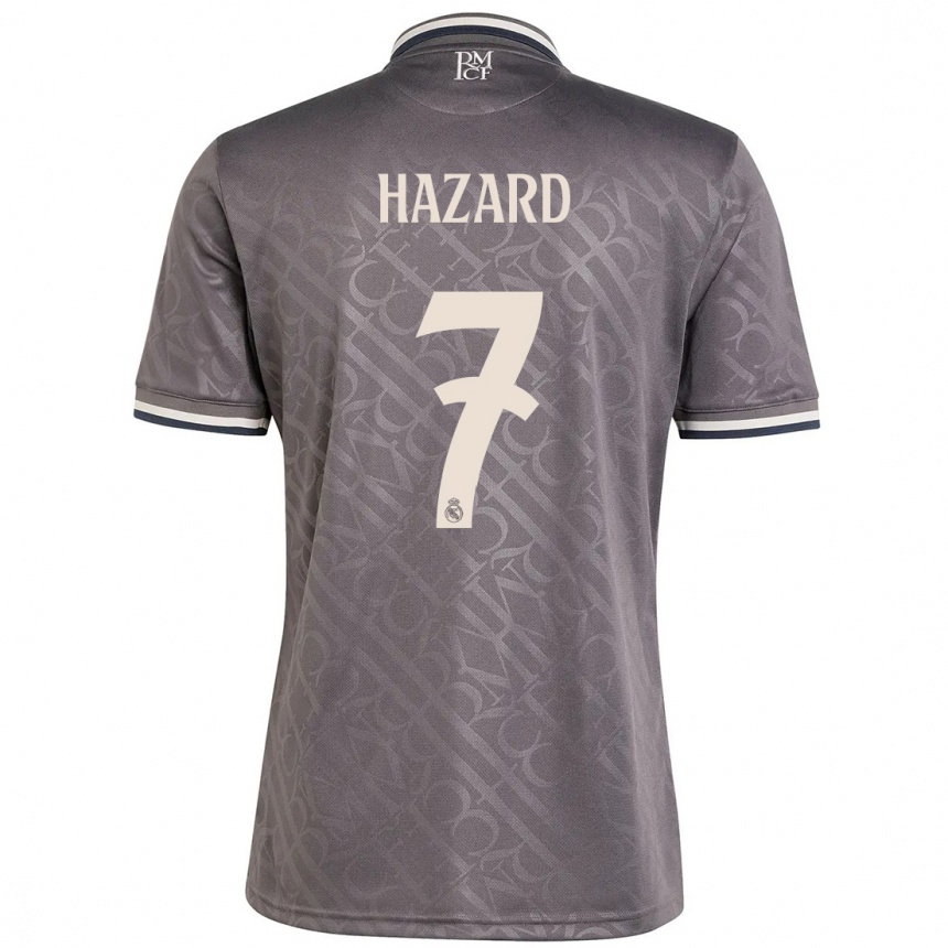 Women Football Eden Hazard #7 Charcoal Third Jersey 2024/25 T-Shirt Canada