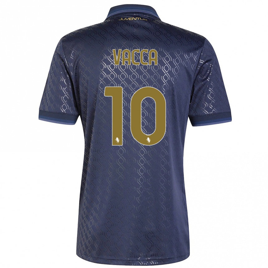 Women Football Alessio Vacca #10 Navy Blue Third Jersey 2024/25 T-Shirt Canada