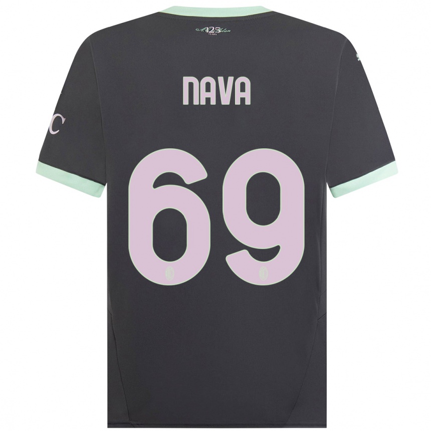 Women Football Lapo Nava #69 Grey Third Jersey 2024/25 T-Shirt Canada