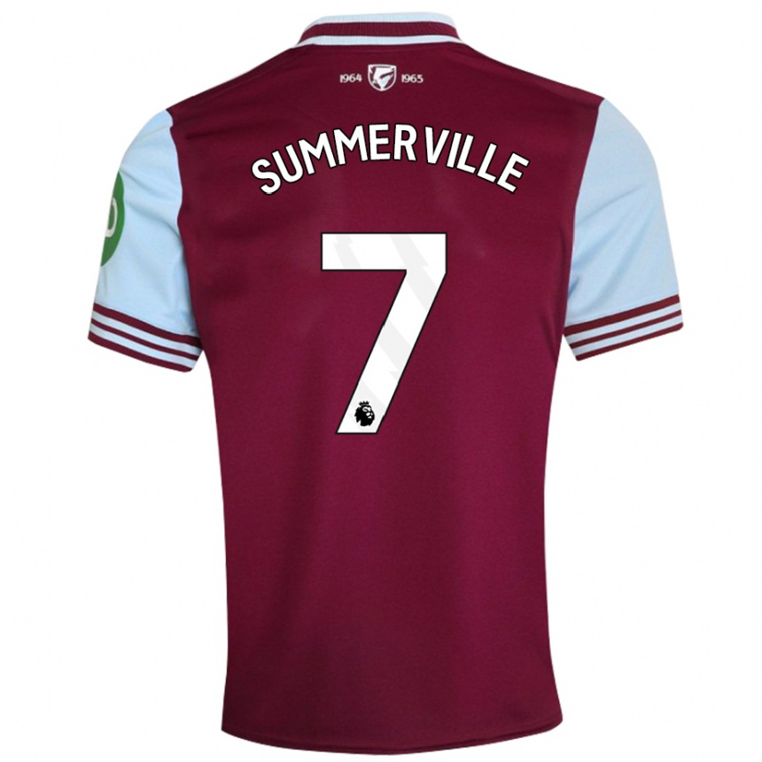 Enfant Football Maillot Crysencio Summerville #7 Rouge Foncé Tenues Domicile 2024/25 Canada