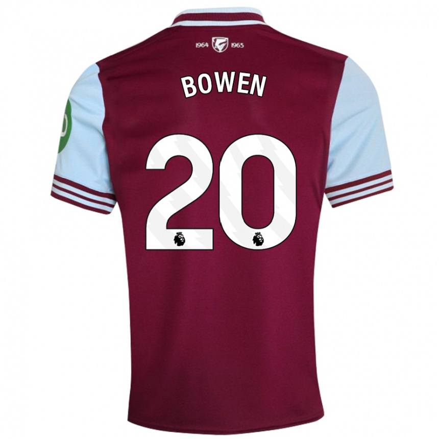 Enfant Football Maillot Jarrod Bowen #20 Rouge Foncé Tenues Domicile 2024/25 Canada