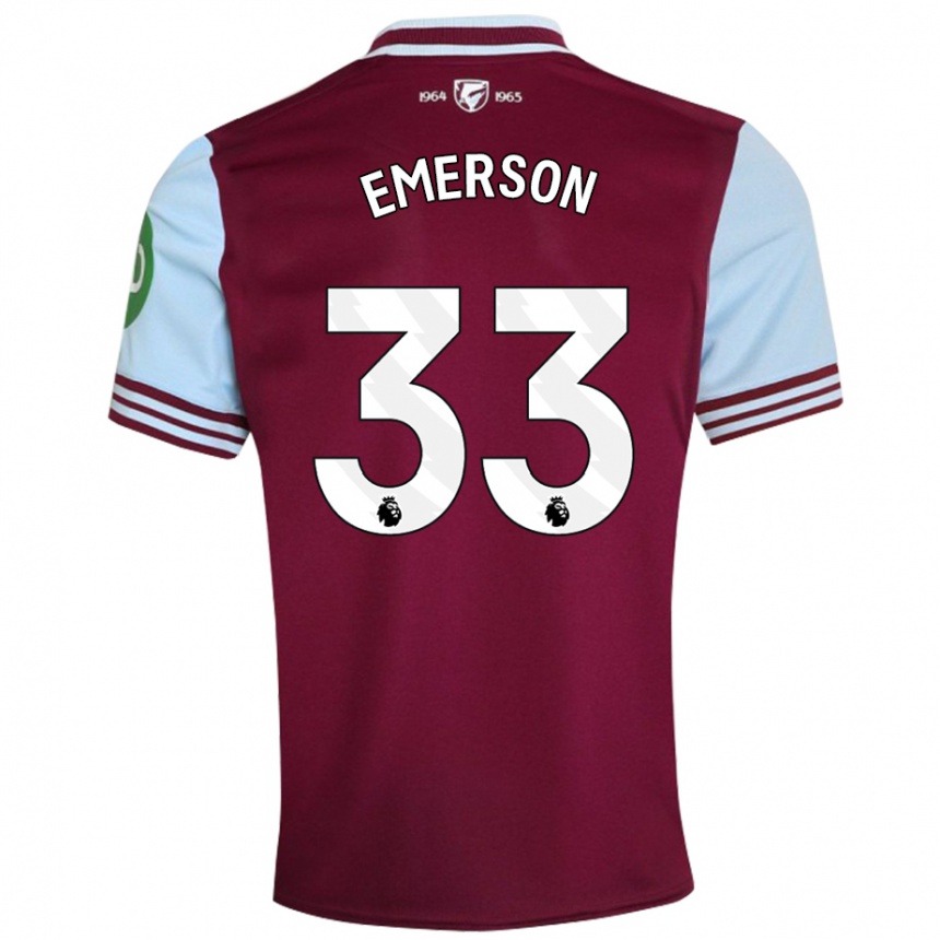 Kids Football Emerson Palmieri #33 Dark Red Home Jersey 2024/25 T-Shirt Canada