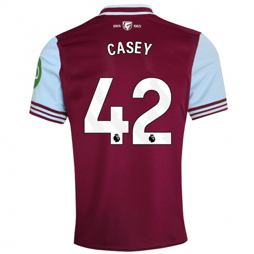 Enfant Football Maillot Kaelan Casey #42 Rouge Foncé Tenues Domicile 2024/25 Canada