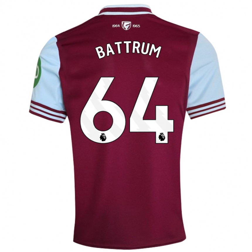 Kids Football Ryan Battrum #64 Dark Red Home Jersey 2024/25 T-Shirt Canada