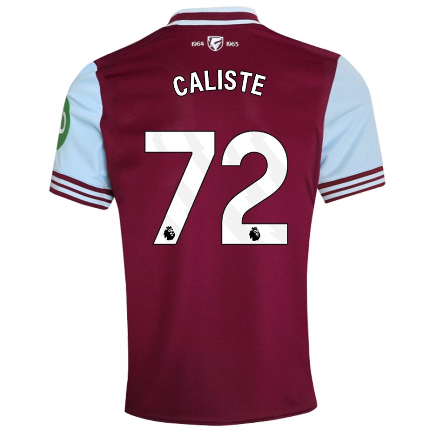 Enfant Football Maillot Gabriel Caliste #72 Rouge Foncé Tenues Domicile 2024/25 Canada