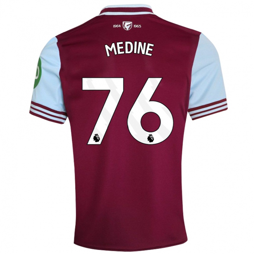 Enfant Football Maillot Jethro Medine #76 Rouge Foncé Tenues Domicile 2024/25 Canada