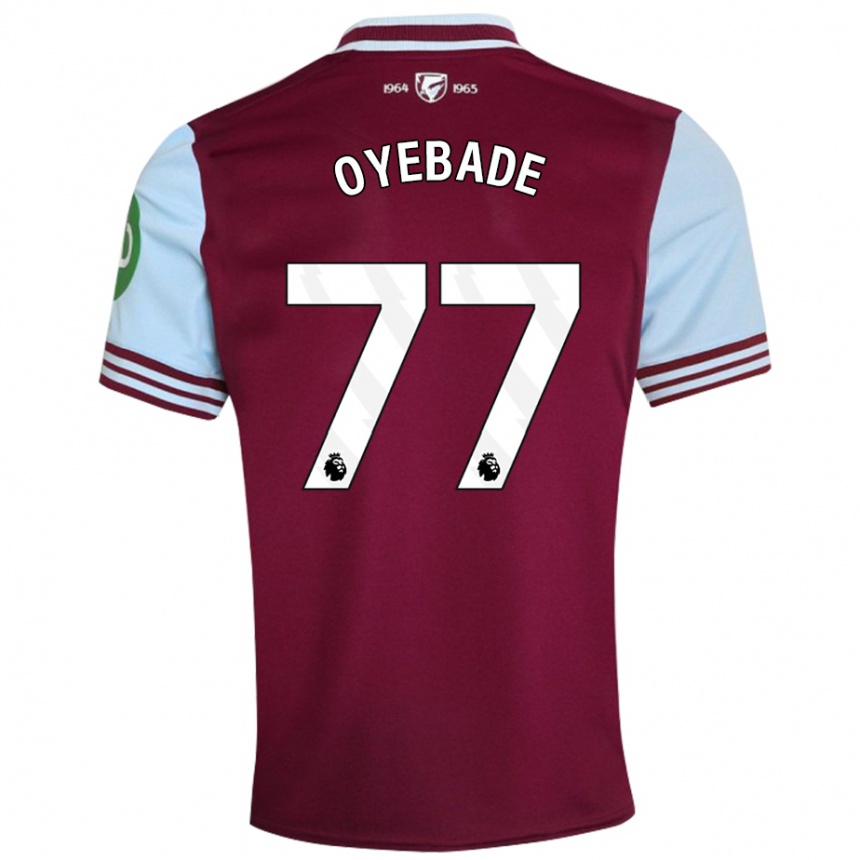 Kids Football Rayan Oyebade #77 Dark Red Home Jersey 2024/25 T-Shirt Canada