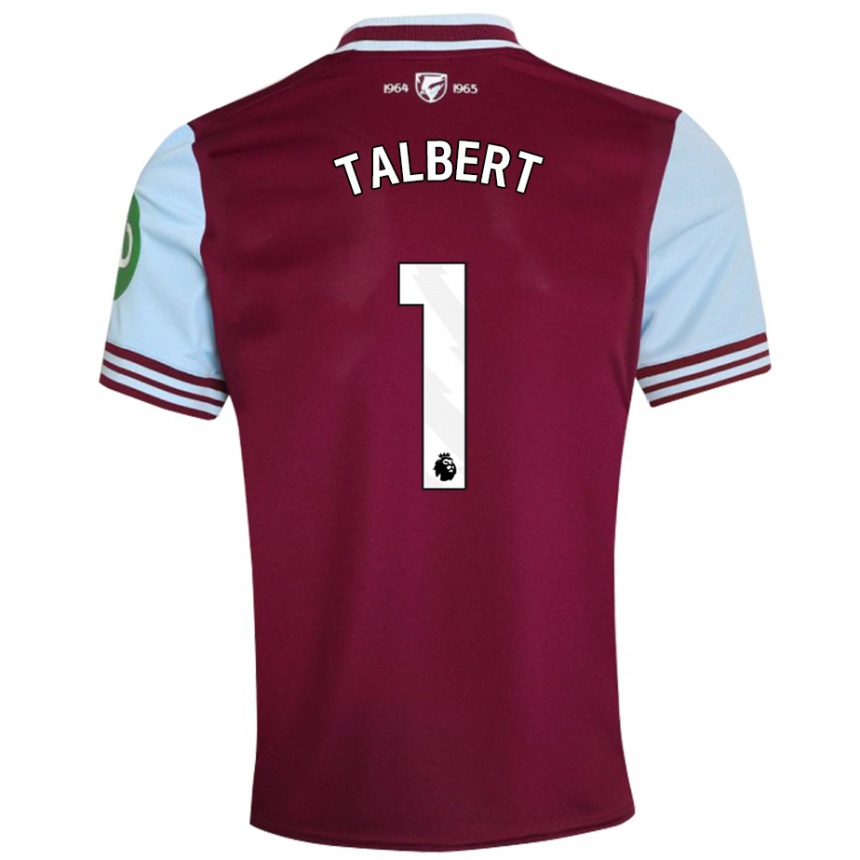 Enfant Football Maillot Katelin Talbert #1 Rouge Foncé Tenues Domicile 2024/25 Canada