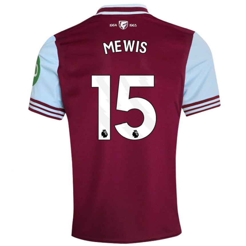 Kids Football Kristie Mewis #15 Dark Red Home Jersey 2024/25 T-Shirt Canada