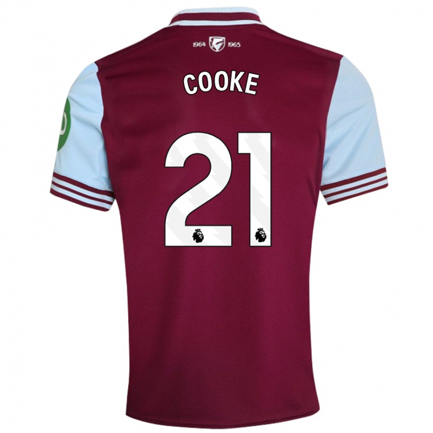 Kids Football Shannon Cooke #21 Dark Red Home Jersey 2024/25 T-Shirt Canada