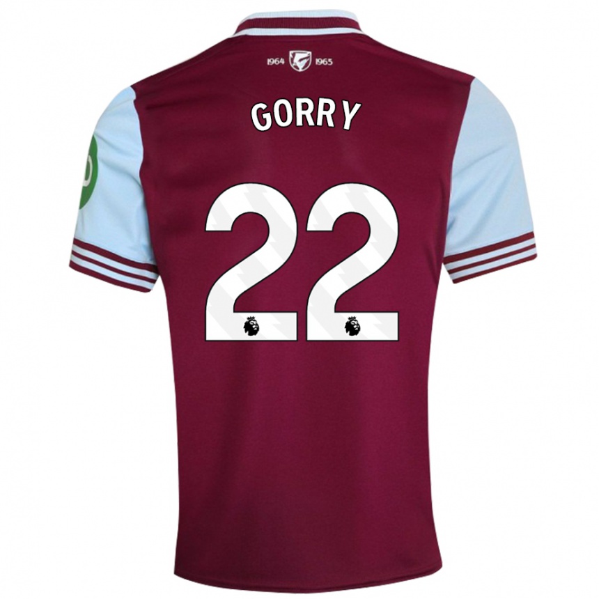 Kids Football Katrina Gorry #22 Dark Red Home Jersey 2024/25 T-Shirt Canada