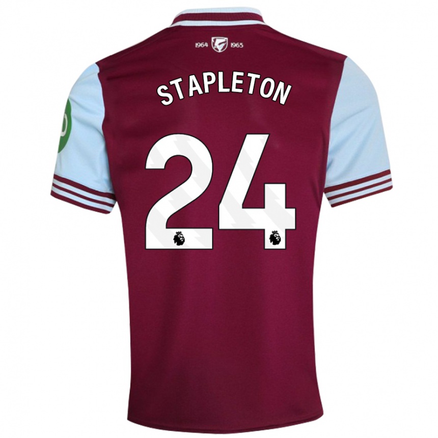 Enfant Football Maillot Jessie Stapleton #24 Rouge Foncé Tenues Domicile 2024/25 Canada