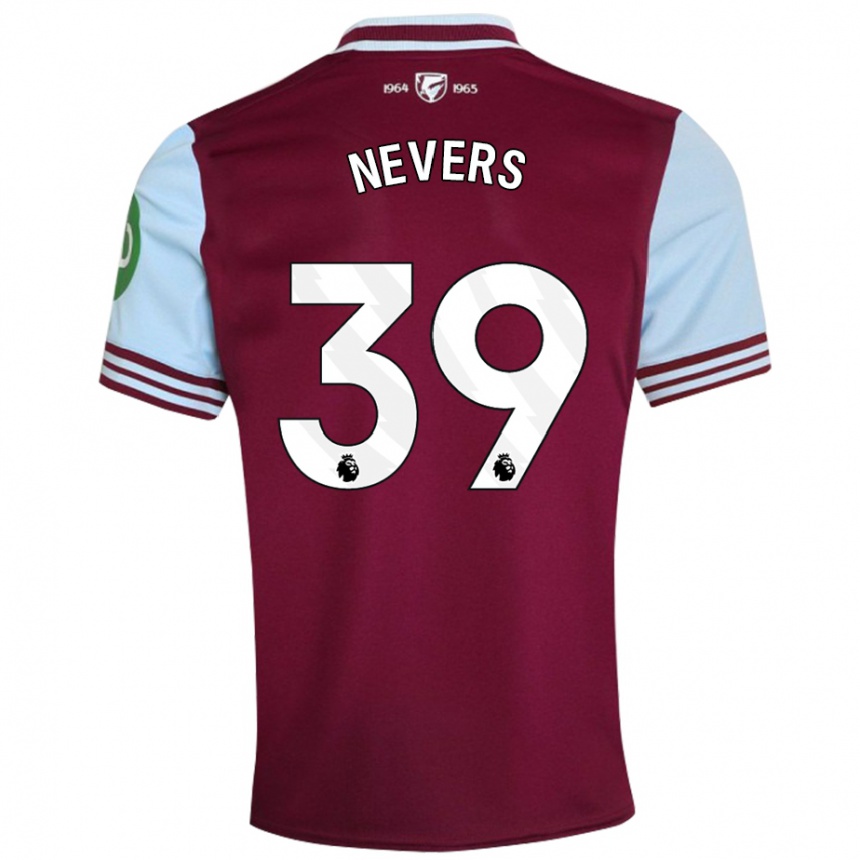 Enfant Football Maillot Thierry Nevers #39 Rouge Foncé Tenues Domicile 2024/25 Canada