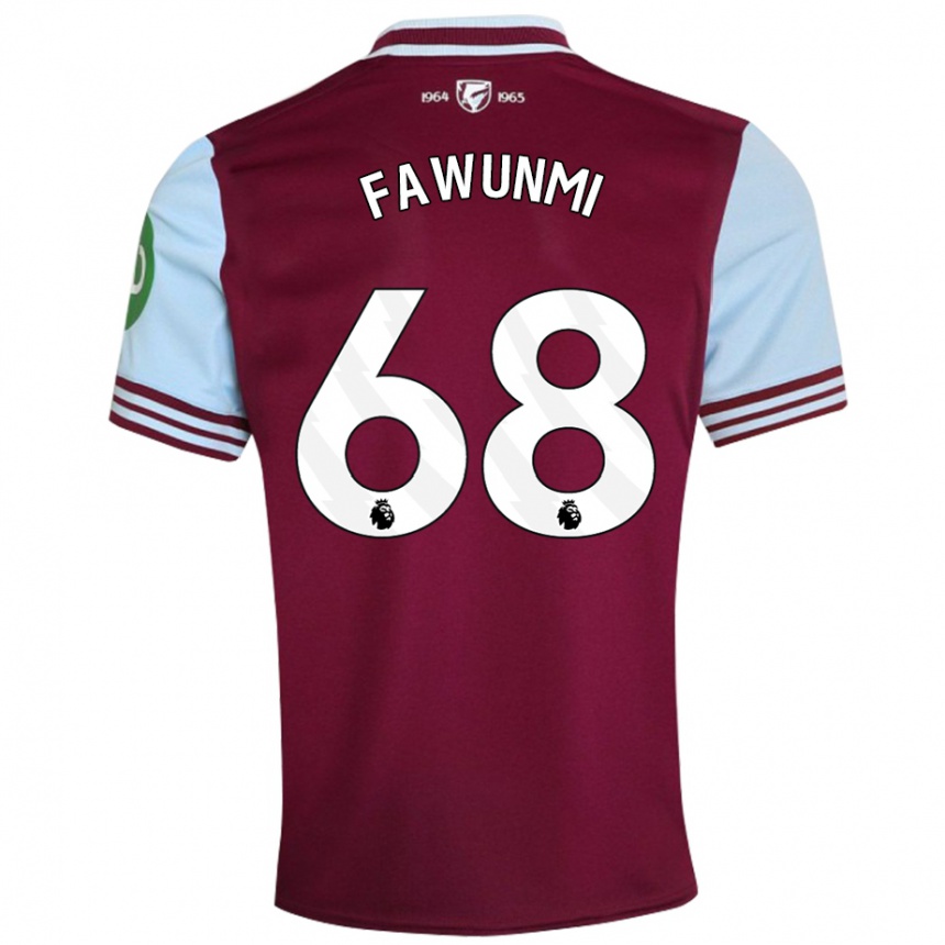 Kids Football Favour Fawunmi #68 Dark Red Home Jersey 2024/25 T-Shirt Canada