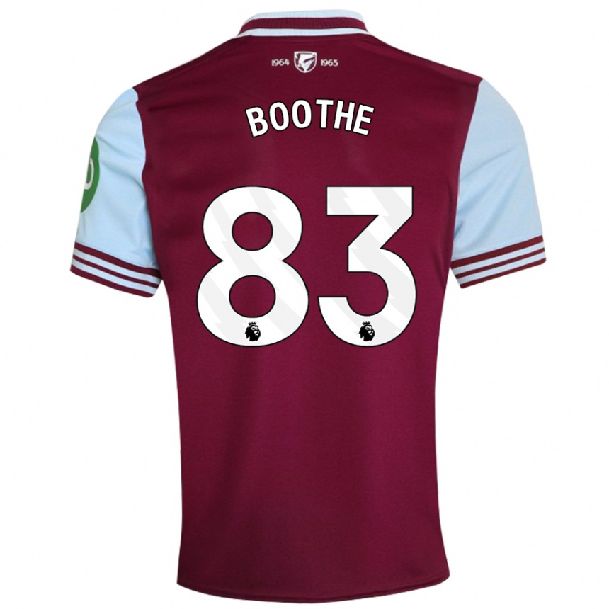 Enfant Football Maillot Sebastian Boothe #83 Rouge Foncé Tenues Domicile 2024/25 Canada