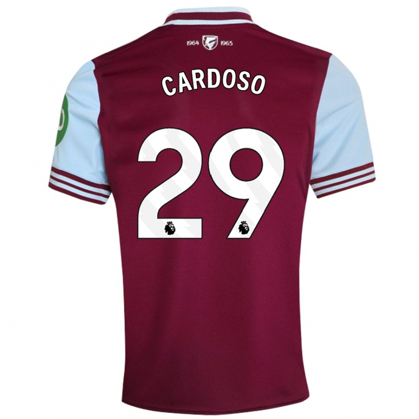 Kids Football Goncalo Cardoso #29 Dark Red Home Jersey 2024/25 T-Shirt Canada