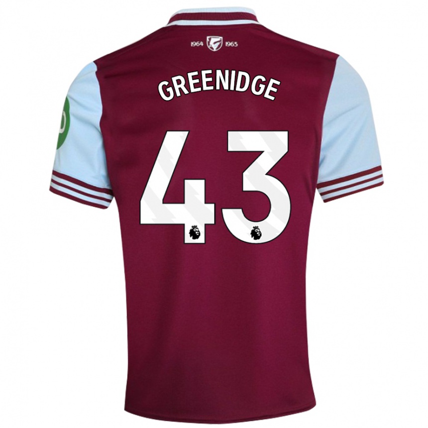 Kids Football Will Greenidge #43 Dark Red Home Jersey 2024/25 T-Shirt Canada