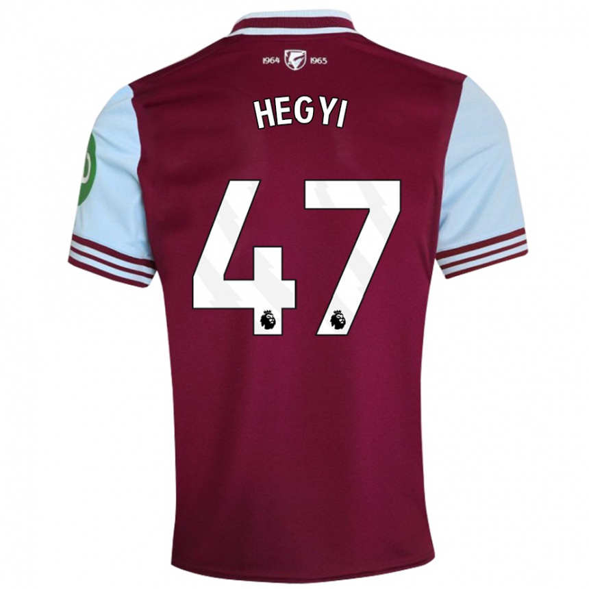 Kids Football Krisztian Hegyi #47 Dark Red Home Jersey 2024/25 T-Shirt Canada