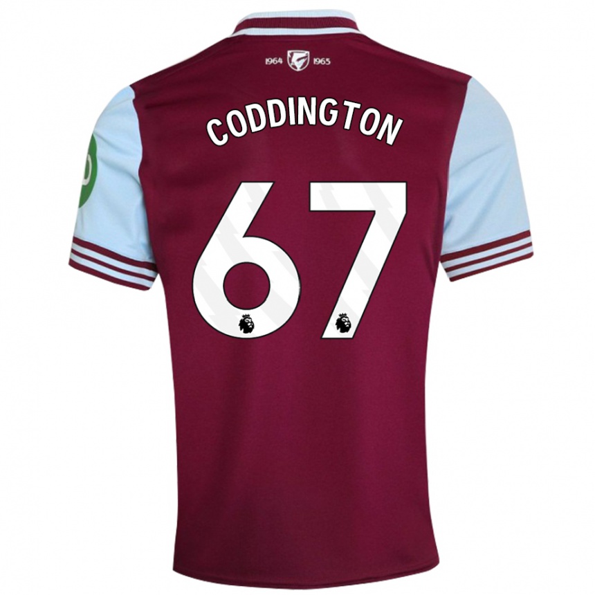 Kids Football Remy Coddington #67 Dark Red Home Jersey 2024/25 T-Shirt Canada