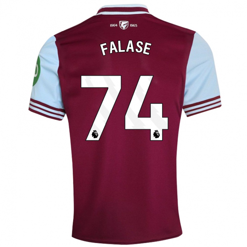 Enfant Football Maillot Asher Falase #74 Rouge Foncé Tenues Domicile 2024/25 Canada