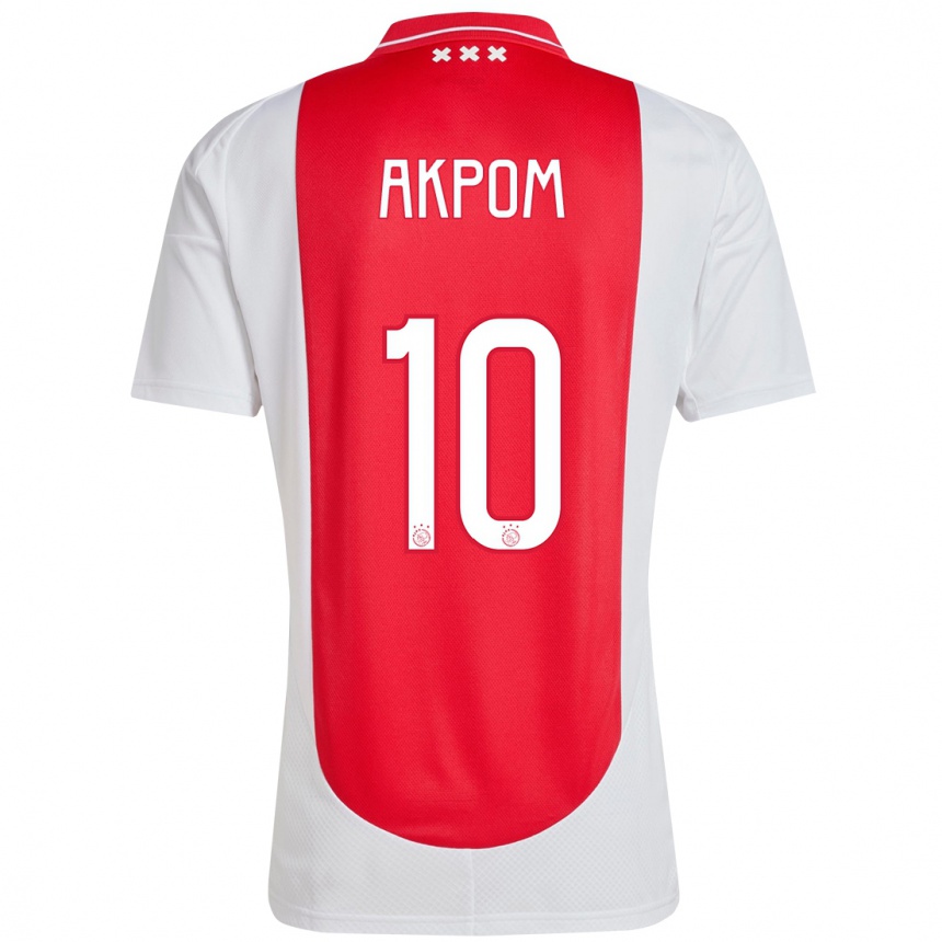 Enfant Football Maillot Chuba Akpom #10 Rouge Blanc Tenues Domicile 2024/25 Canada