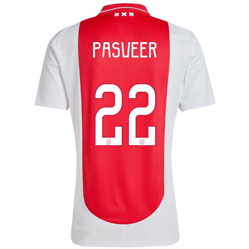 Enfant Football Maillot Remko Pasveer #22 Rouge Blanc Tenues Domicile 2024/25 Canada