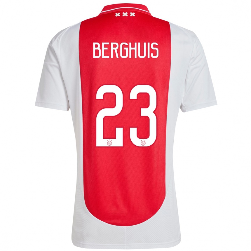 Enfant Football Maillot Steven Berghuis #23 Rouge Blanc Tenues Domicile 2024/25 Canada