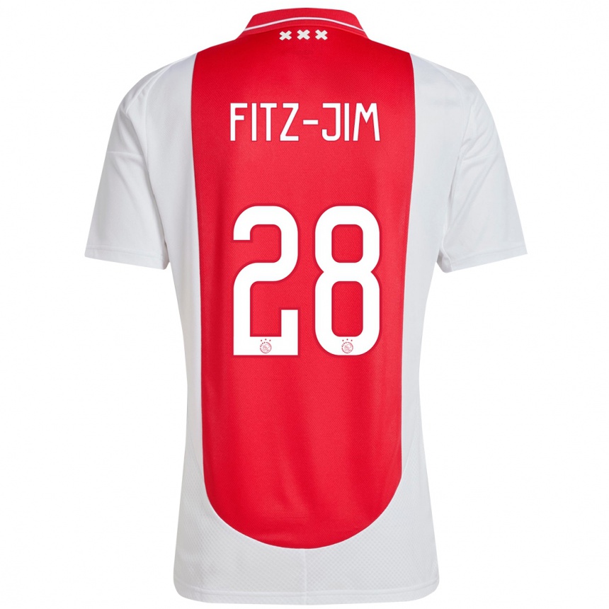 Kids Football Kian Fitz-Jim #28 Red White Home Jersey 2024/25 T-Shirt Canada