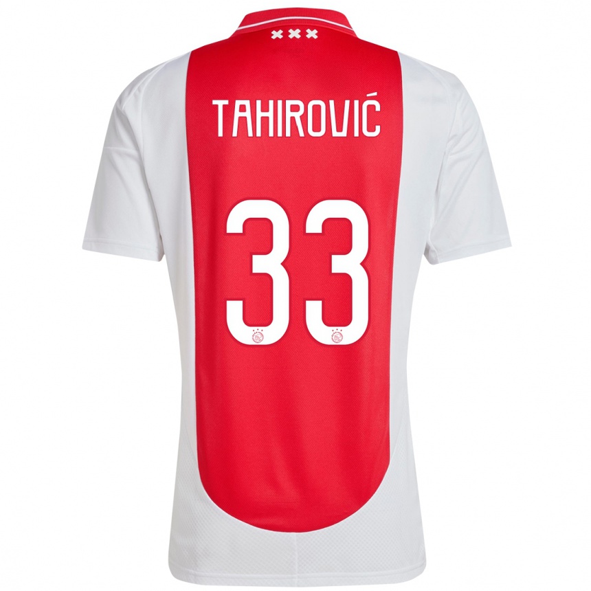 Enfant Football Maillot Benjamin Tahirovic #33 Rouge Blanc Tenues Domicile 2024/25 Canada