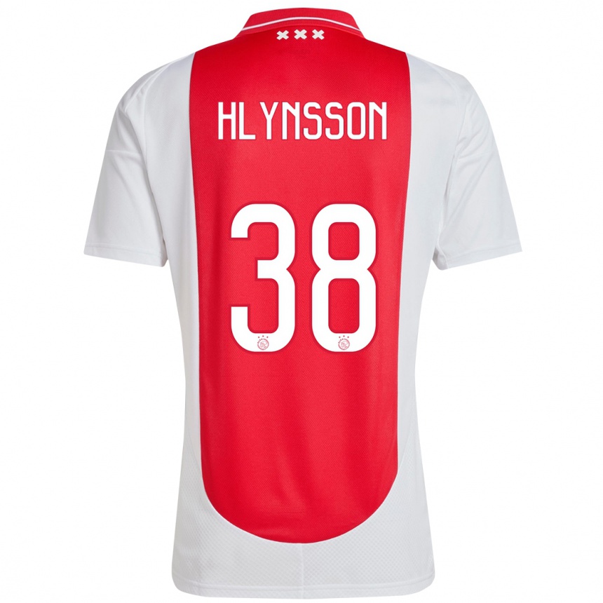 Enfant Football Maillot Kristian Hlynsson #38 Rouge Blanc Tenues Domicile 2024/25 Canada