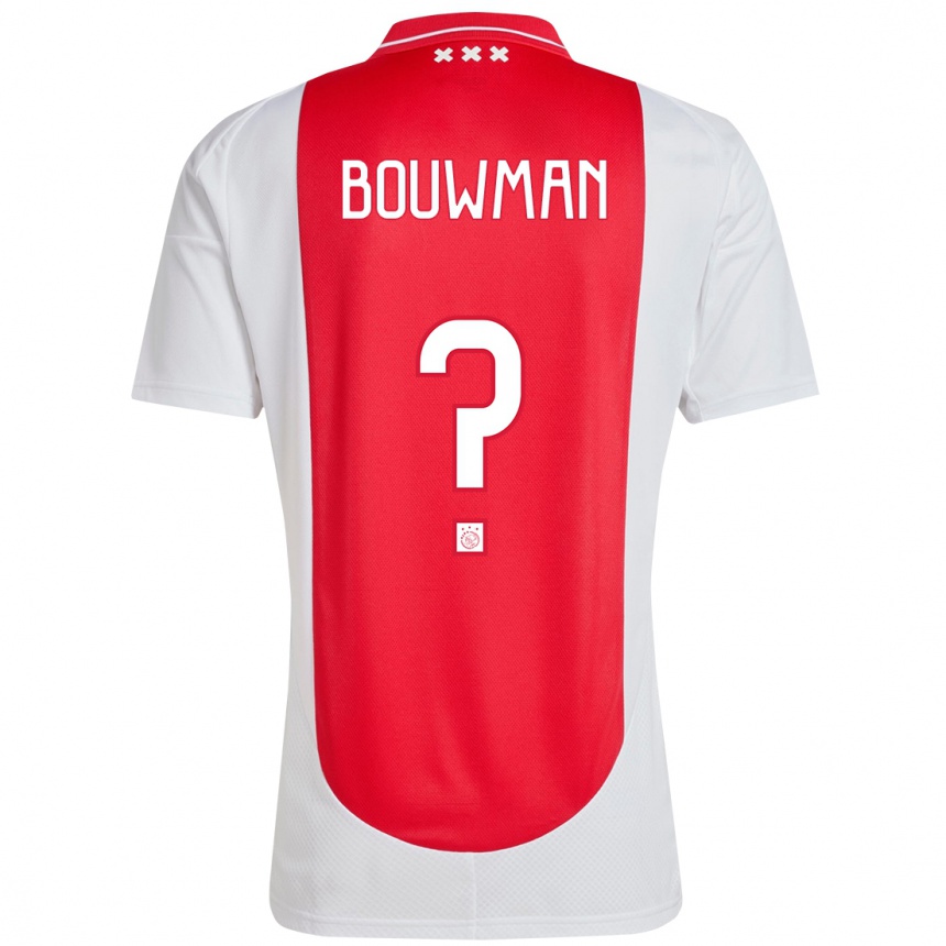 Enfant Football Maillot Aaron Bouwman #0 Rouge Blanc Tenues Domicile 2024/25 Canada