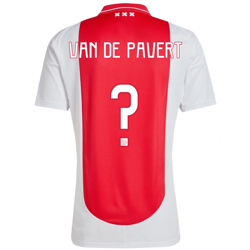 Enfant Football Maillot Ryan Van De Pavert #0 Rouge Blanc Tenues Domicile 2024/25 Canada