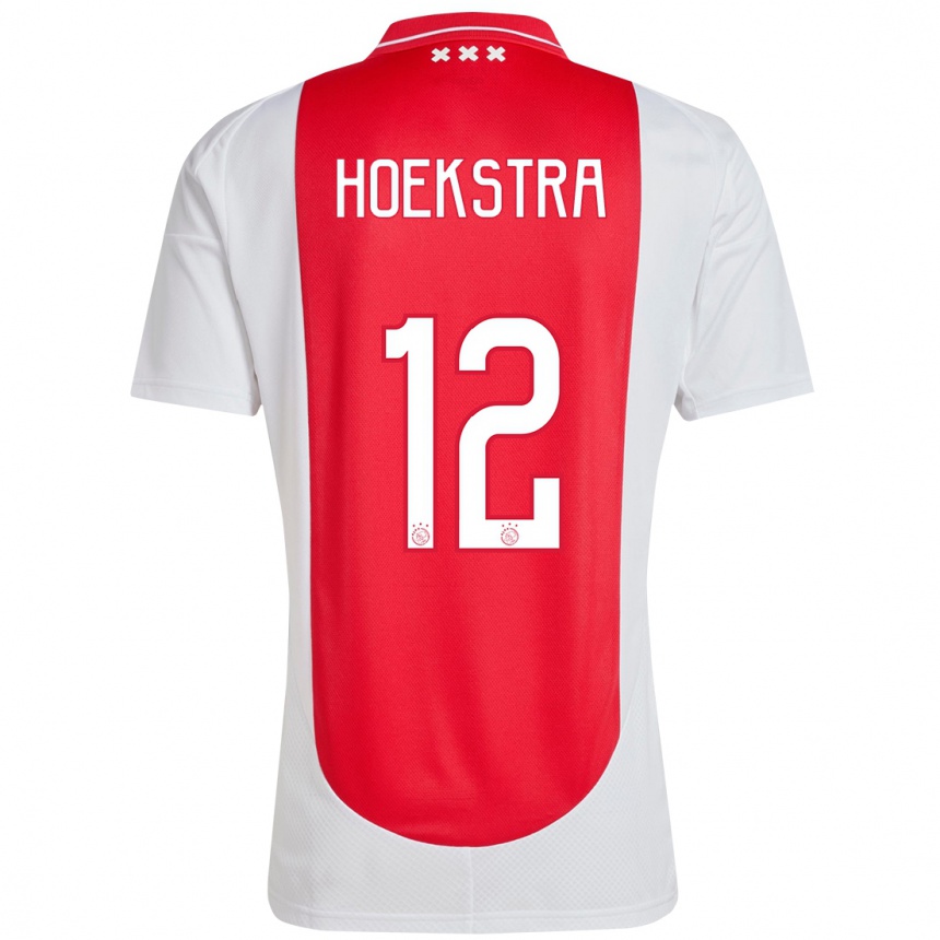 Enfant Football Maillot Isabelle Hoekstra #12 Rouge Blanc Tenues Domicile 2024/25 Canada