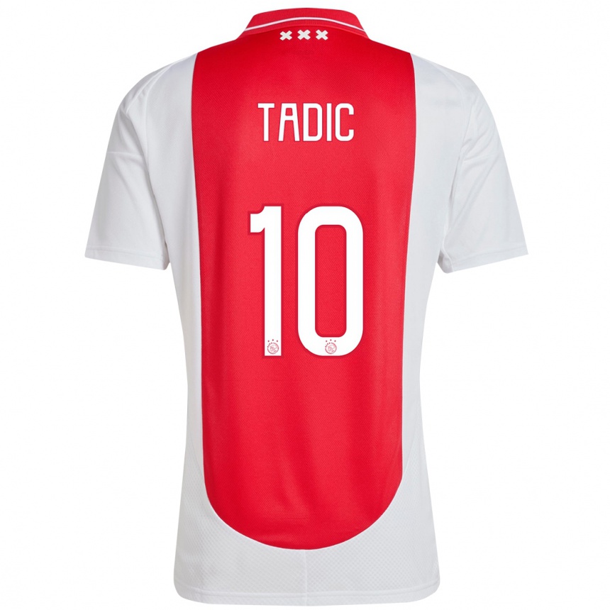 Enfant Football Maillot Dusan Tadic #10 Rouge Blanc Tenues Domicile 2024/25 Canada