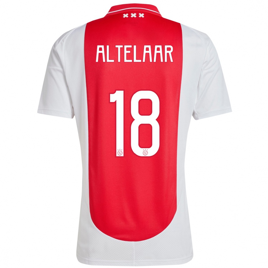 Enfant Football Maillot Jamie Altelaar #18 Rouge Blanc Tenues Domicile 2024/25 Canada