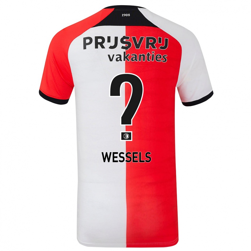 Enfant Football Maillot Tijme Wessels #0 Rouge Blanc Tenues Domicile 2024/25 Canada