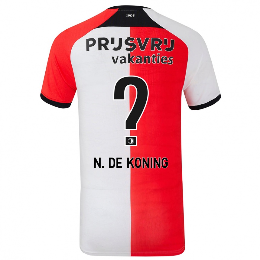 Enfant Football Maillot Nick De Koning #0 Rouge Blanc Tenues Domicile 2024/25 Canada