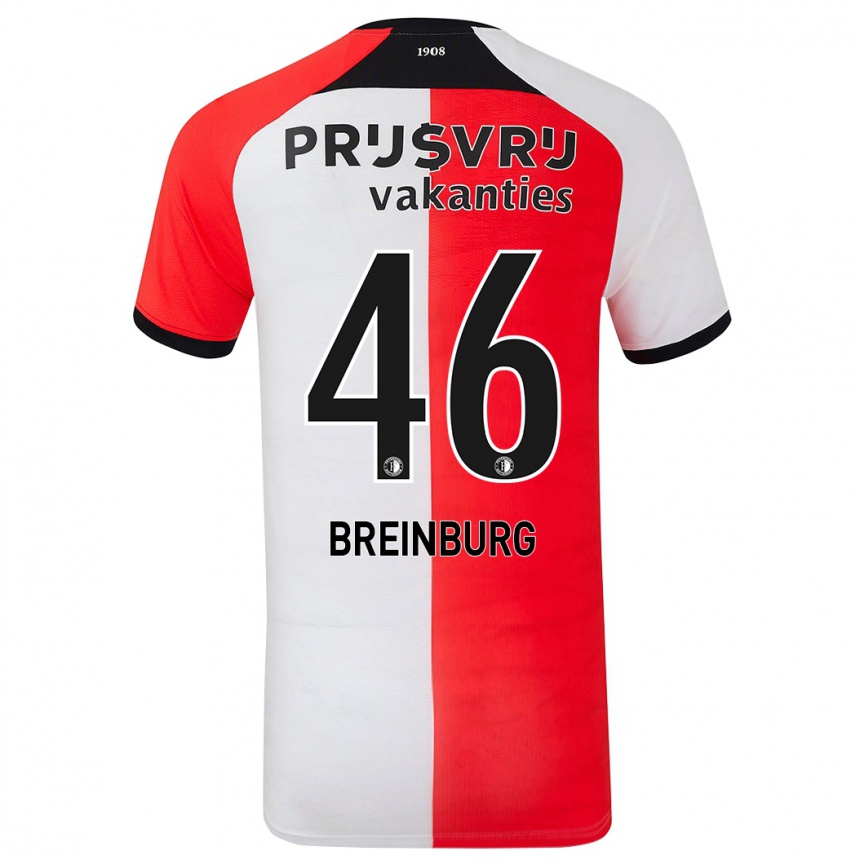 Enfant Football Maillot Rainey Breinburg #46 Rouge Blanc Tenues Domicile 2024/25 Canada