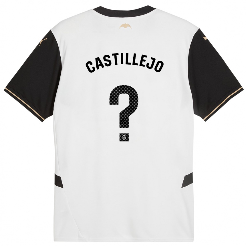 Enfant Football Maillot Samu Castillejo #0 Blanc Noir Tenues Domicile 2024/25 Canada