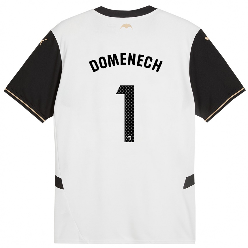 Enfant Football Maillot Jaume Doménech #1 Blanc Noir Tenues Domicile 2024/25 Canada