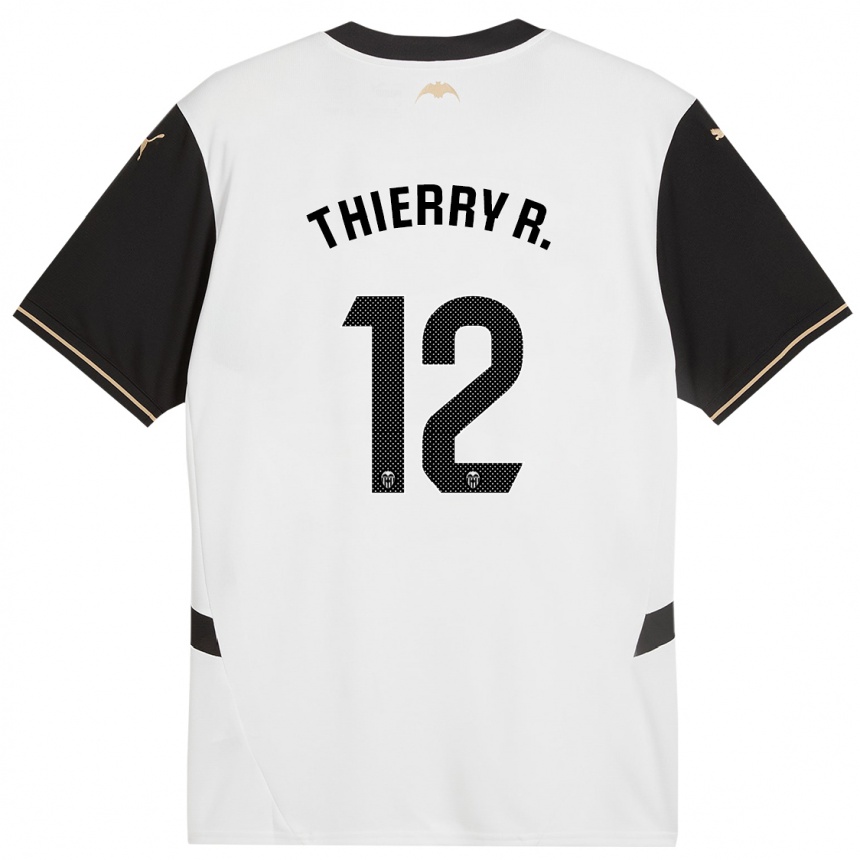 Enfant Football Maillot Thierry Correia #12 Blanc Noir Tenues Domicile 2024/25 Canada