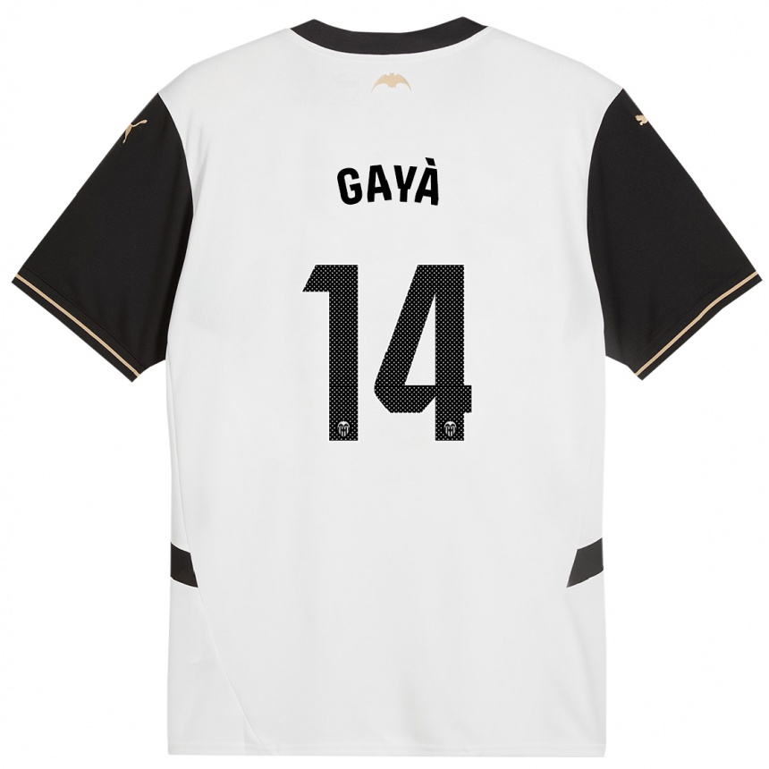 Enfant Football Maillot José Gayà #14 Blanc Noir Tenues Domicile 2024/25 Canada