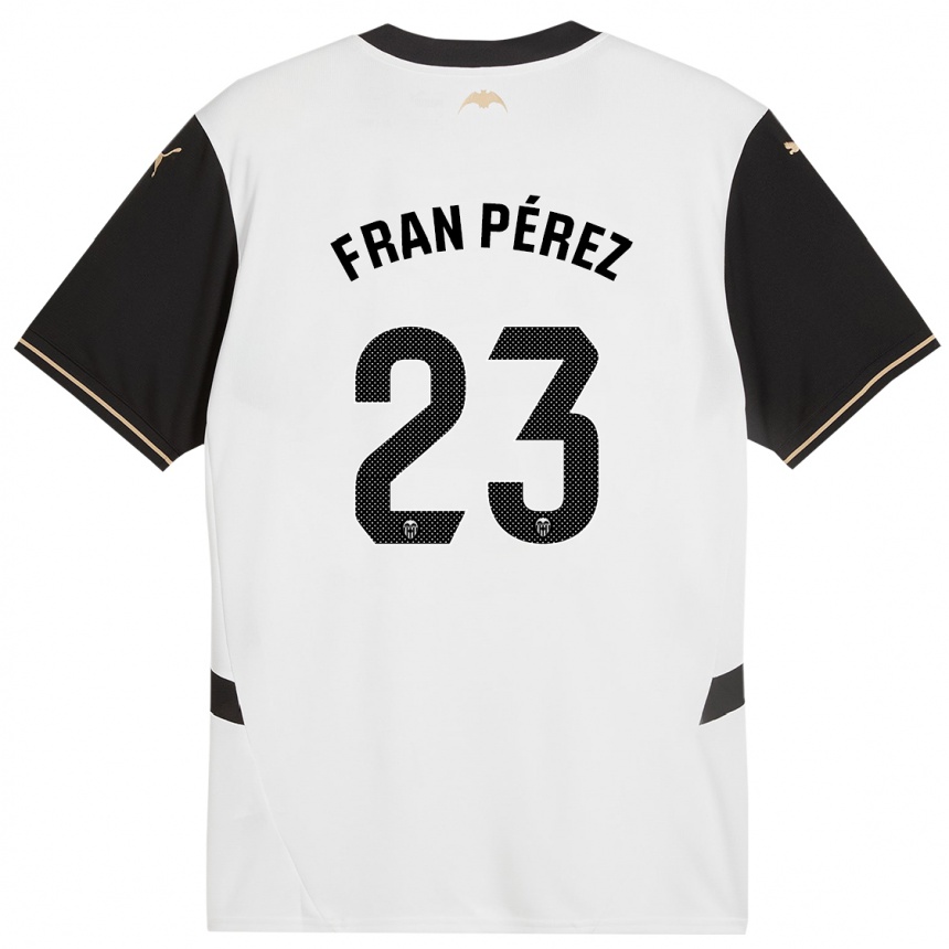 Enfant Football Maillot Fran Pérez #23 Blanc Noir Tenues Domicile 2024/25 Canada